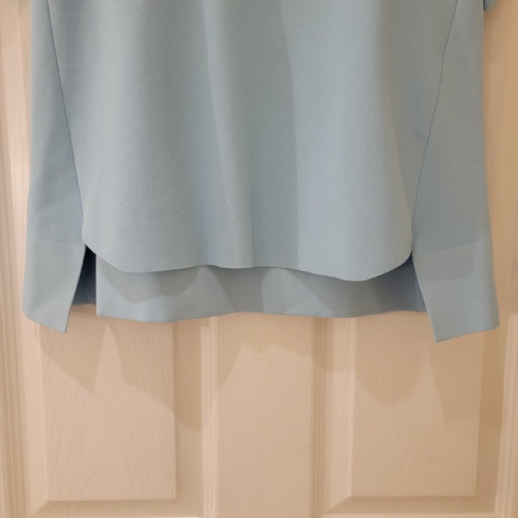 Stella McCartney Knit Short Sleeve Shirt Top Size EU 34 Blue High Low NWT NEW - Picture 5 of 15